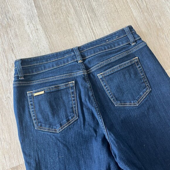 Womens Michael Kors Dark Denim Straight Jeans - 12 - Picture 4 of 9